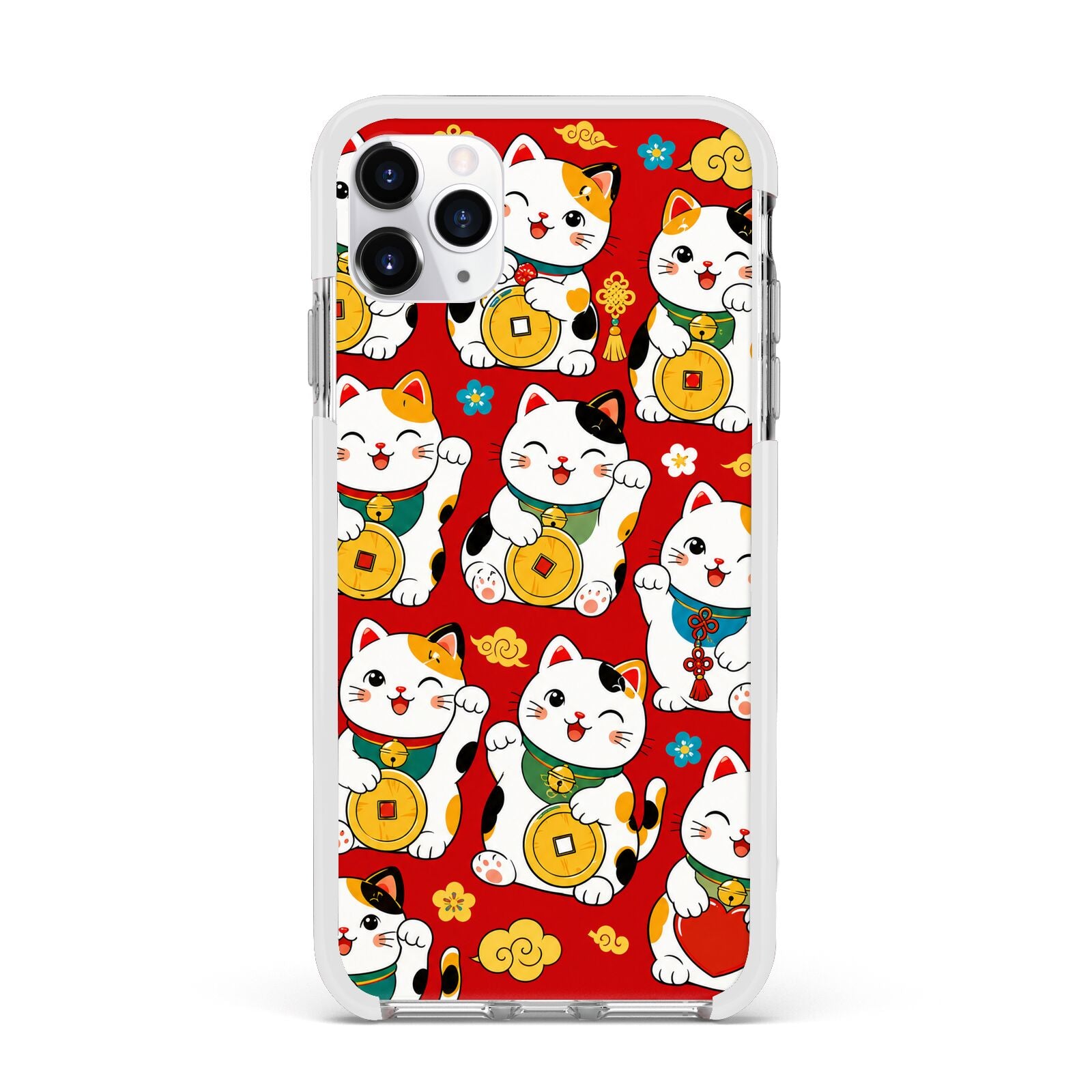 Little Fortunes Apple iPhone 11 Pro Max in Silver with White Impact Case