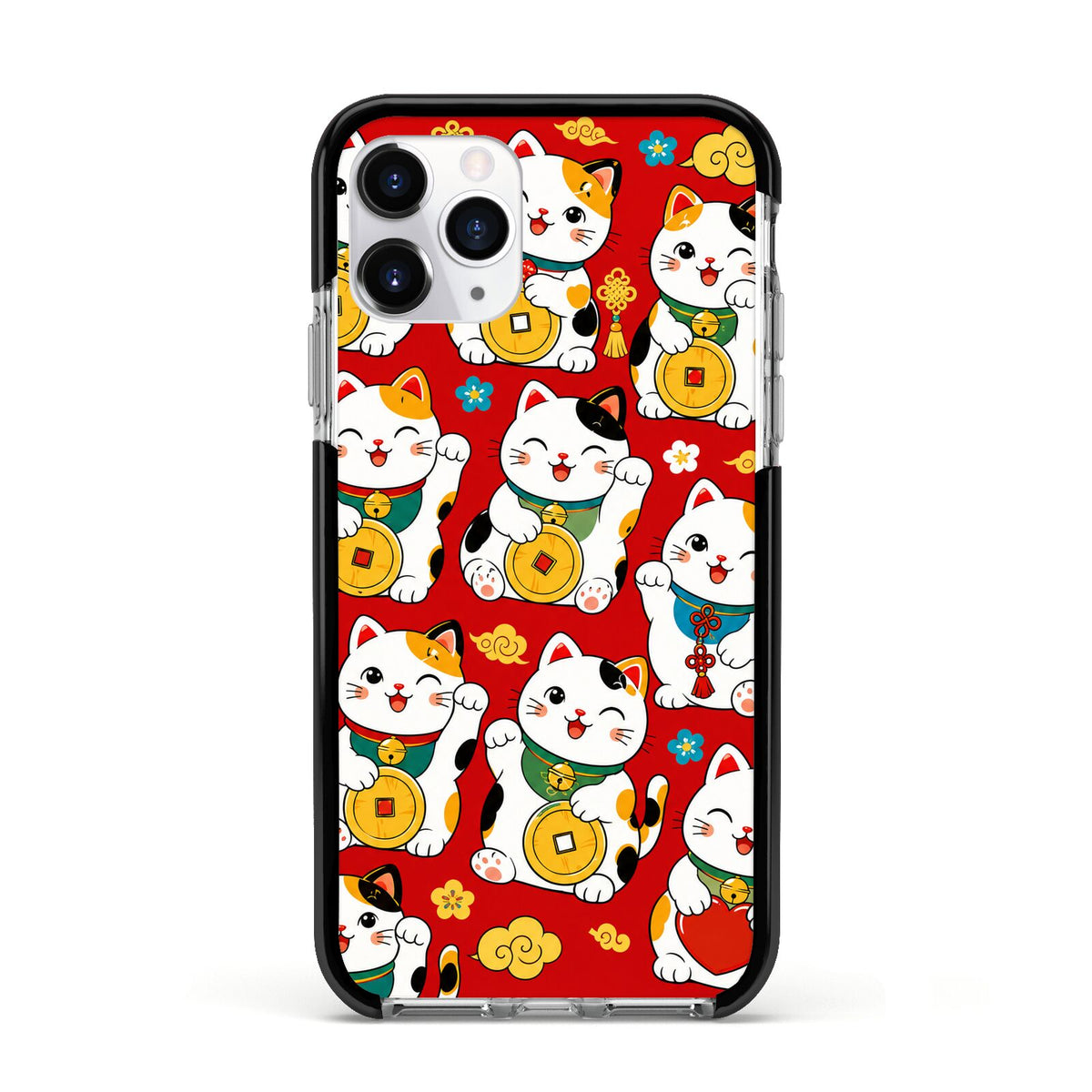 Little Fortunes Apple iPhone 11 Pro in Silver with Black Impact Case