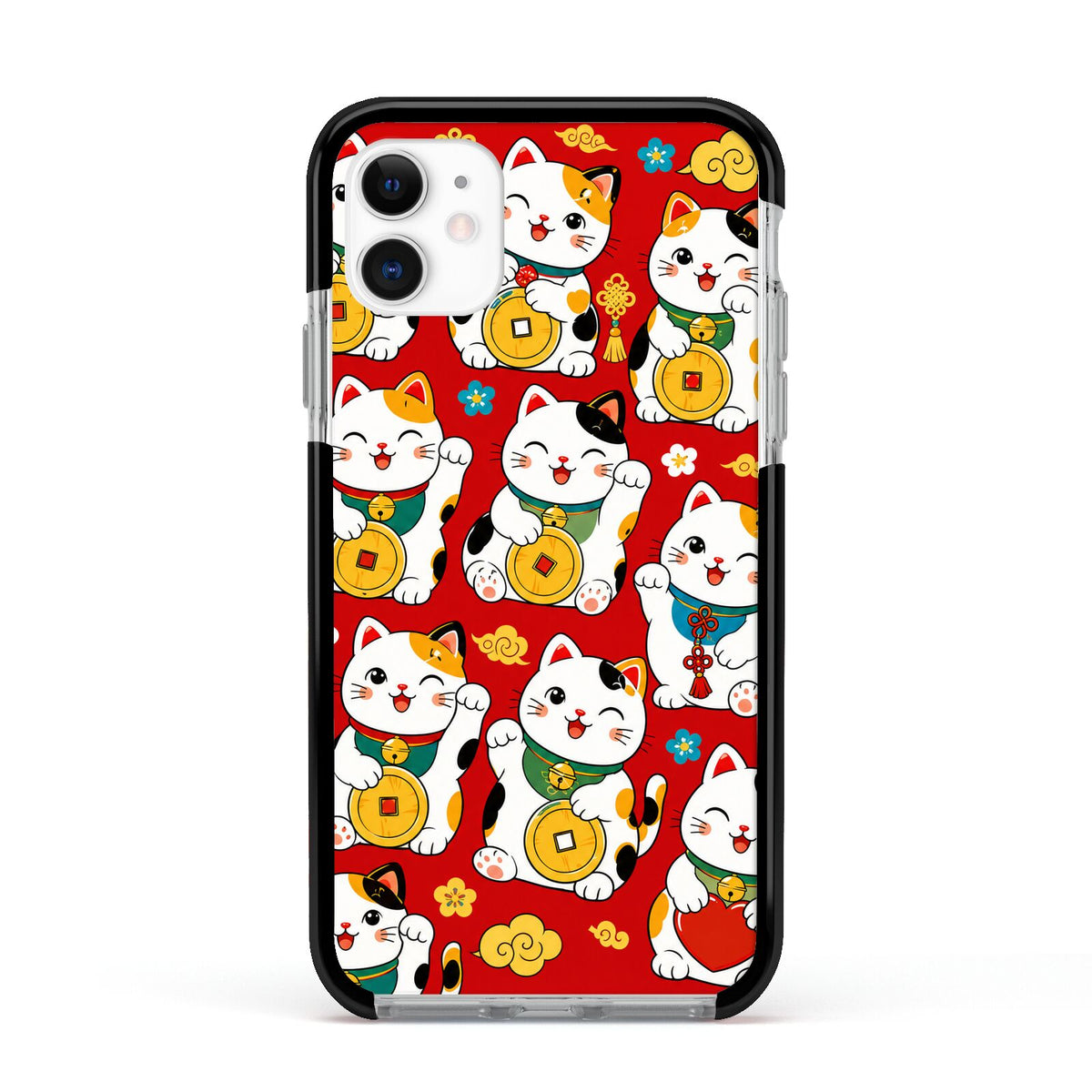 Little Fortunes Apple iPhone 11 in White with Black Impact Case