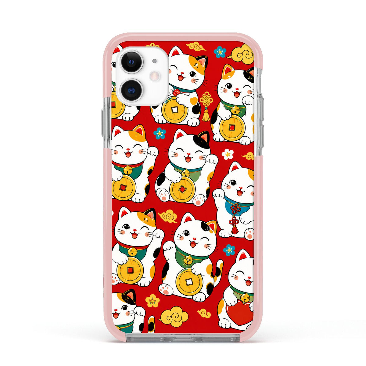 Little Fortunes Apple iPhone 11 in White with Pink Impact Case