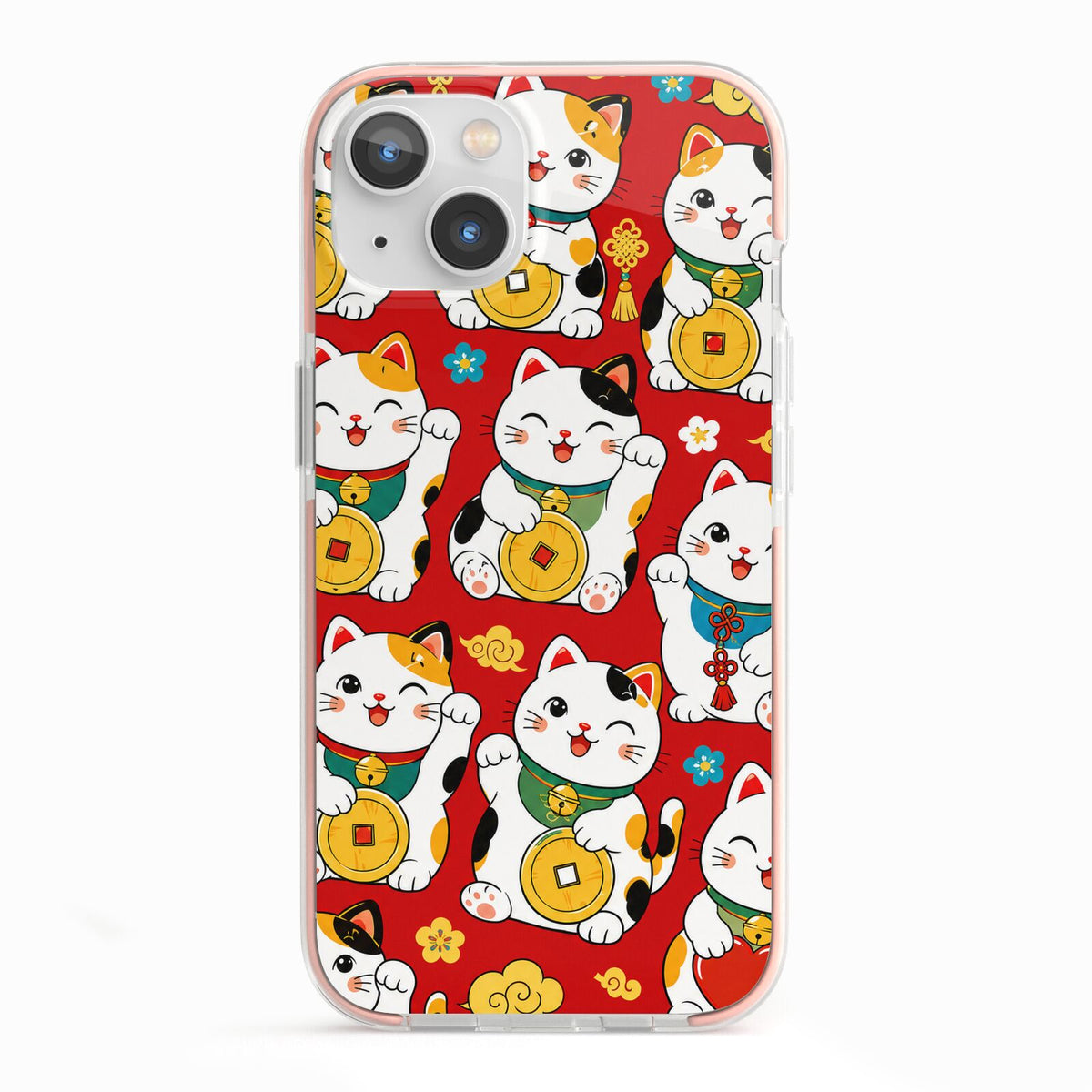 Little Fortunes iPhone 13 TPU Impact Case with Pink Edges