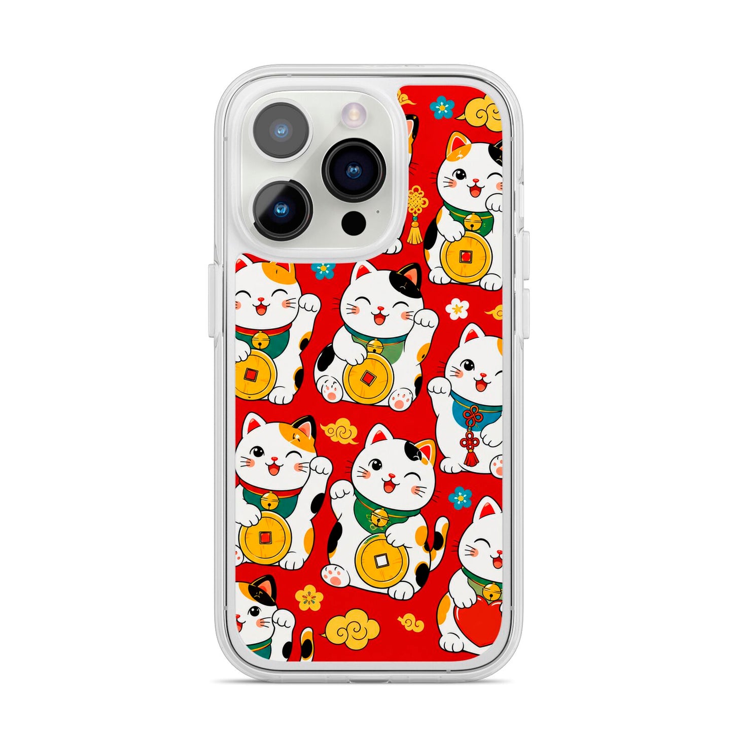 Little Fortunes iPhone 14 Pro Clear Tough Case Silver
