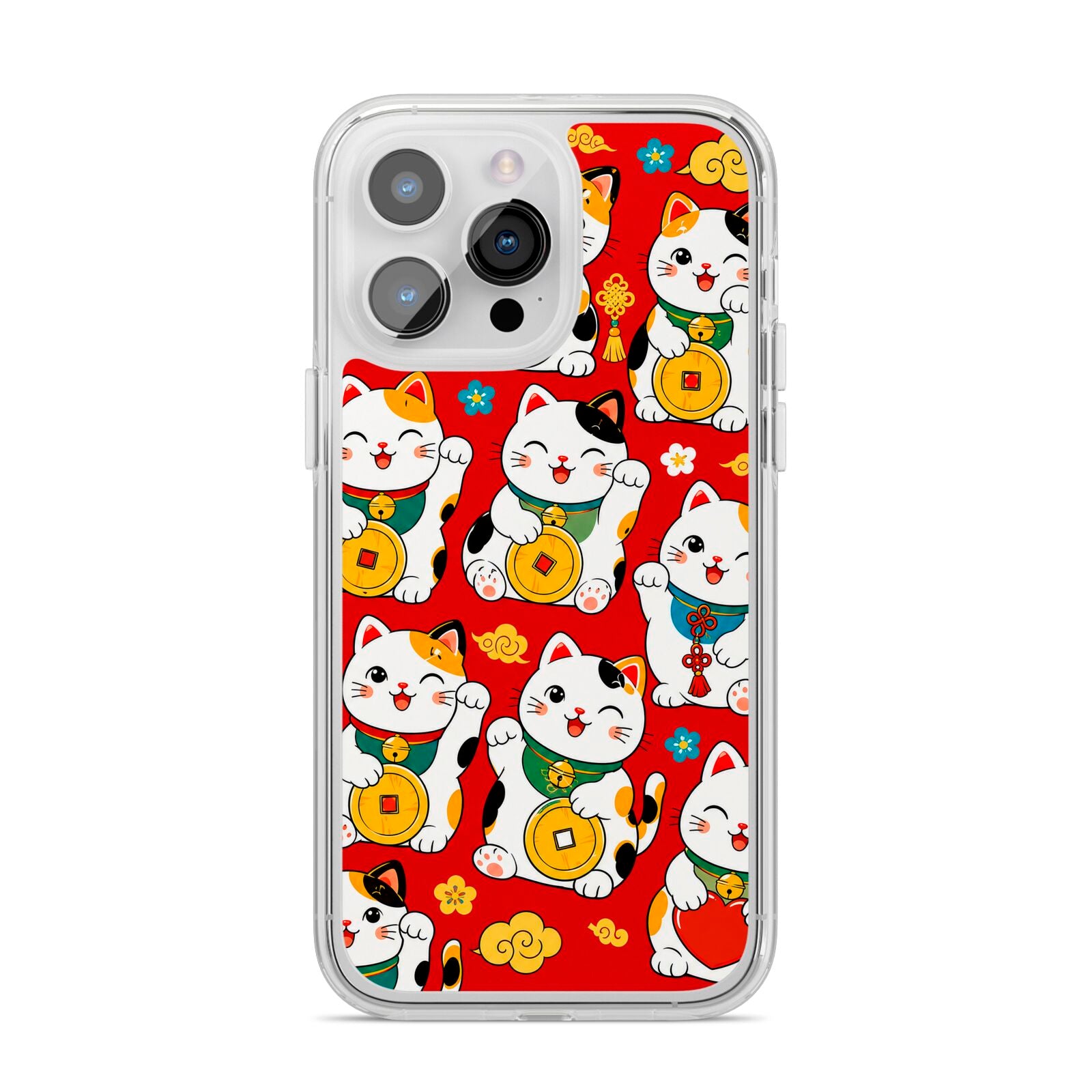 Little Fortunes iPhone 14 Pro Max Clear Tough Case Silver