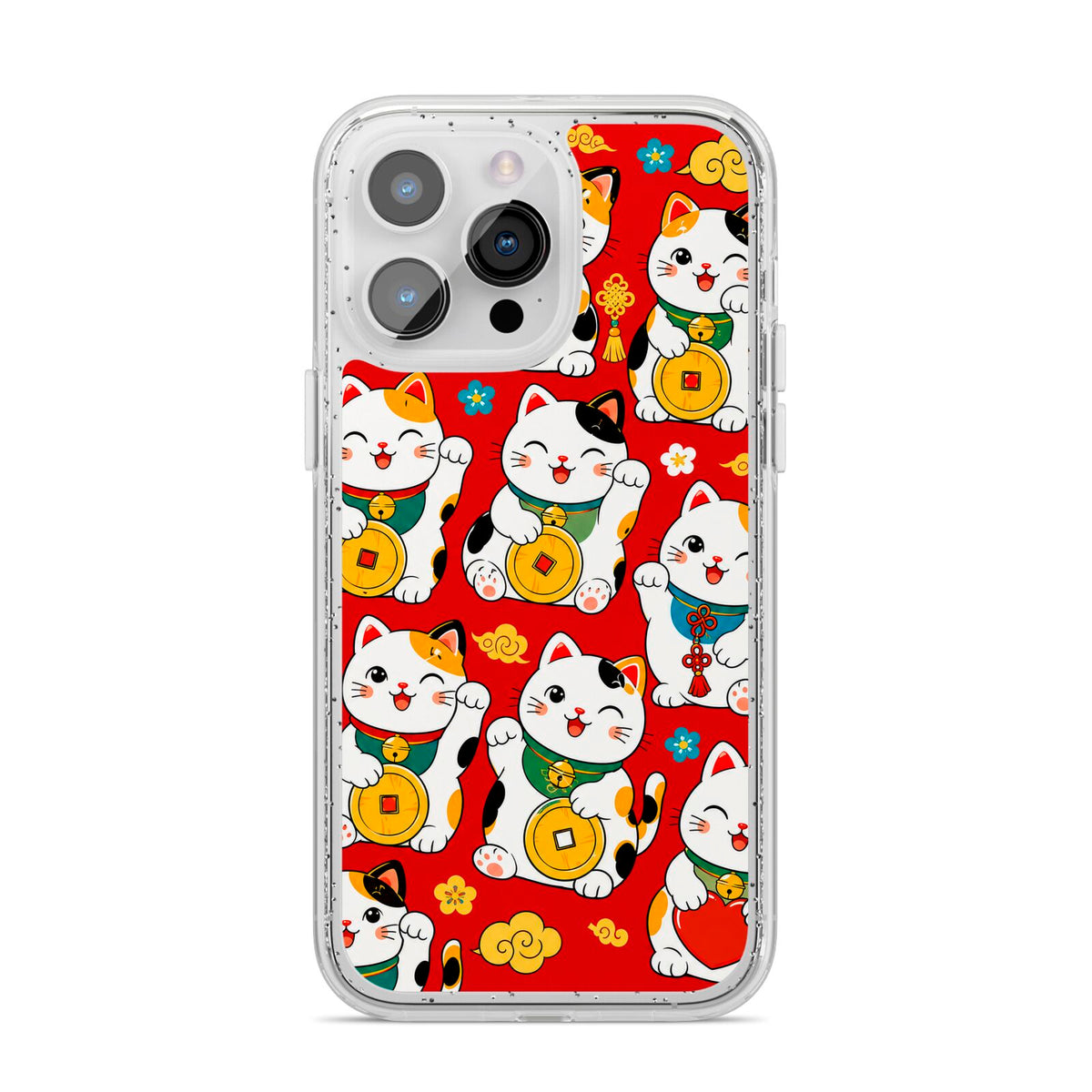 Little Fortunes iPhone 14 Pro Max Glitter Tough Case Silver