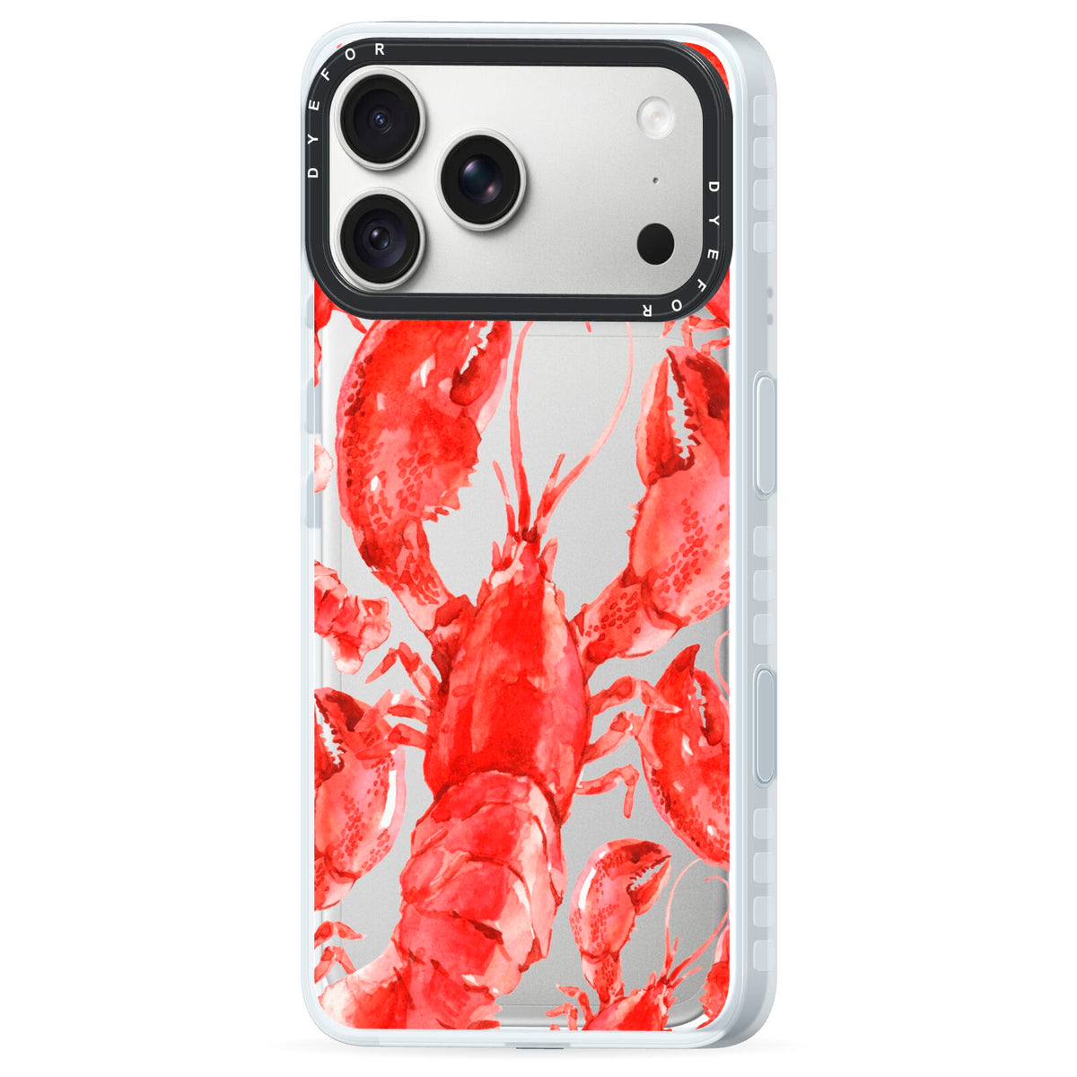 Lobster iPhone 18 Pro Black Impact Pre order Case Side Angle on Silver phone