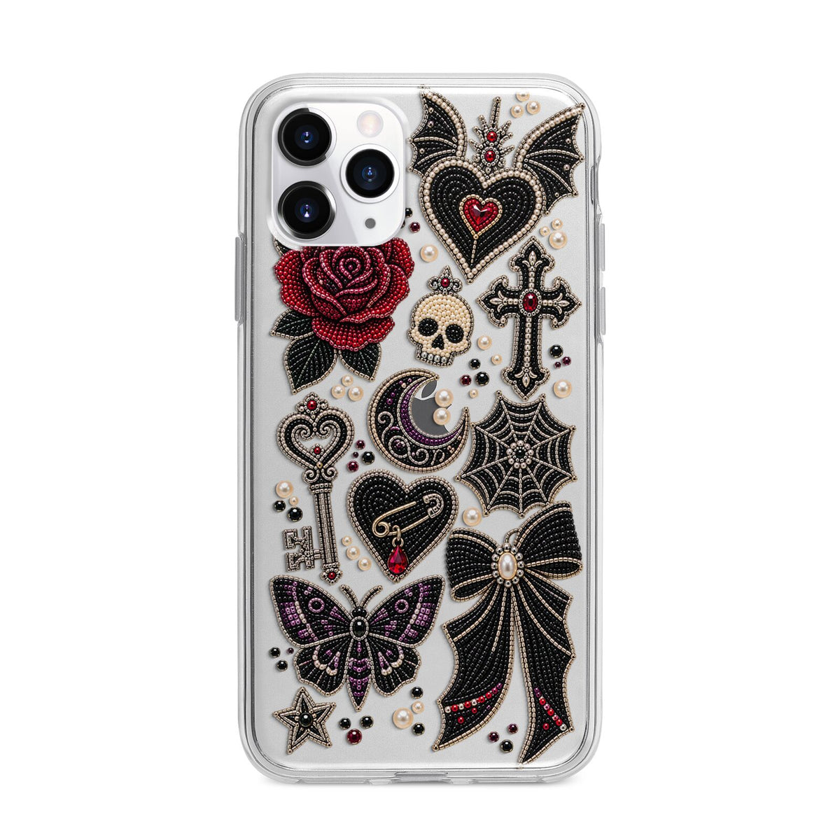 Love Thorns Charms Apple iPhone 11 Pro Max in Silver with Bumper Case