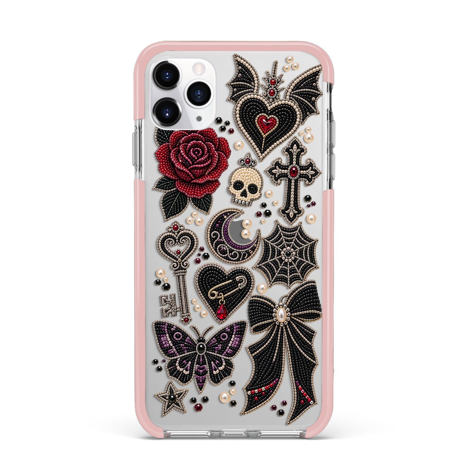 Love Thorns Charms iPhone 11 Pro Max Impact Pink Edge Case