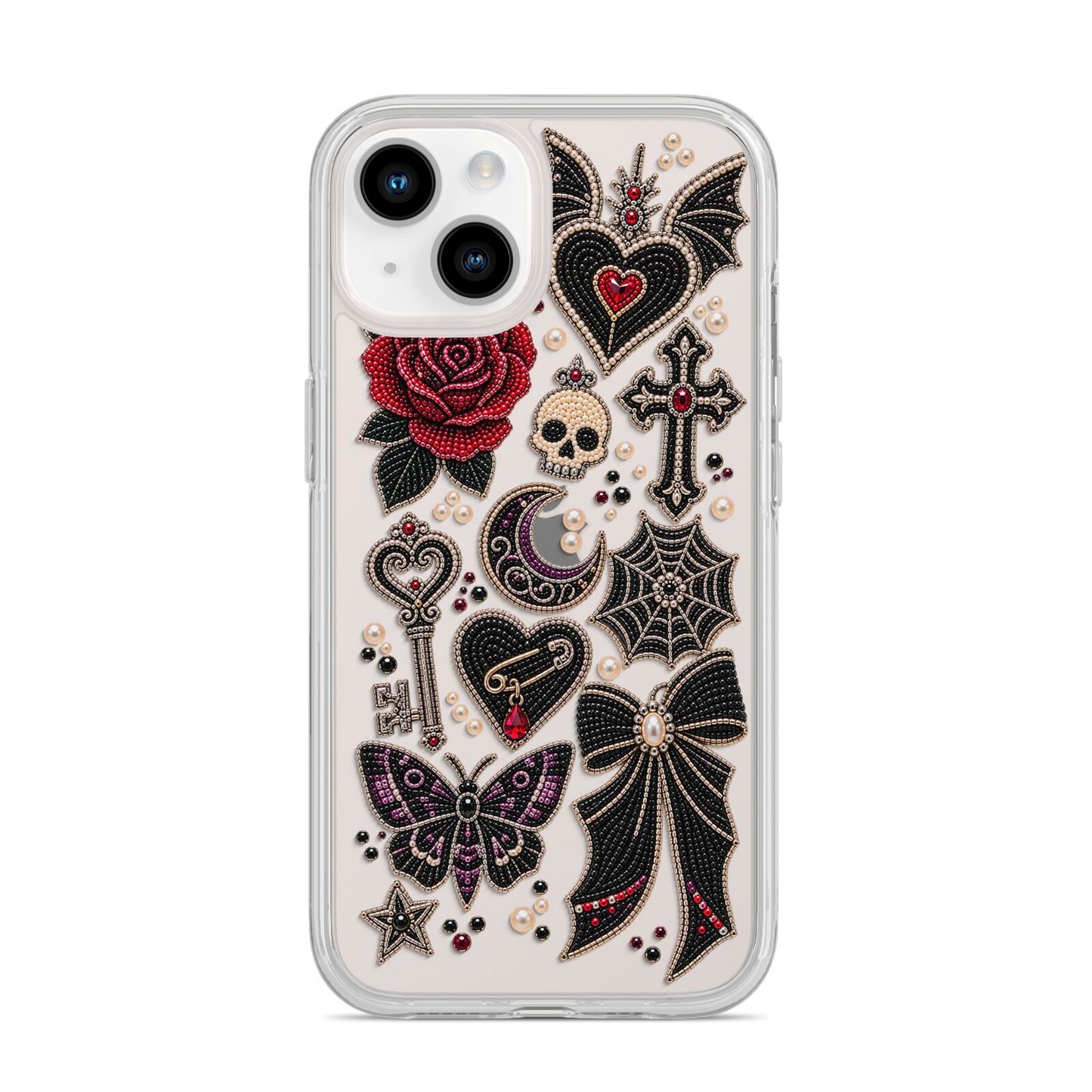 Love Thorns Charms iPhone 14 Clear Tough Case Starlight