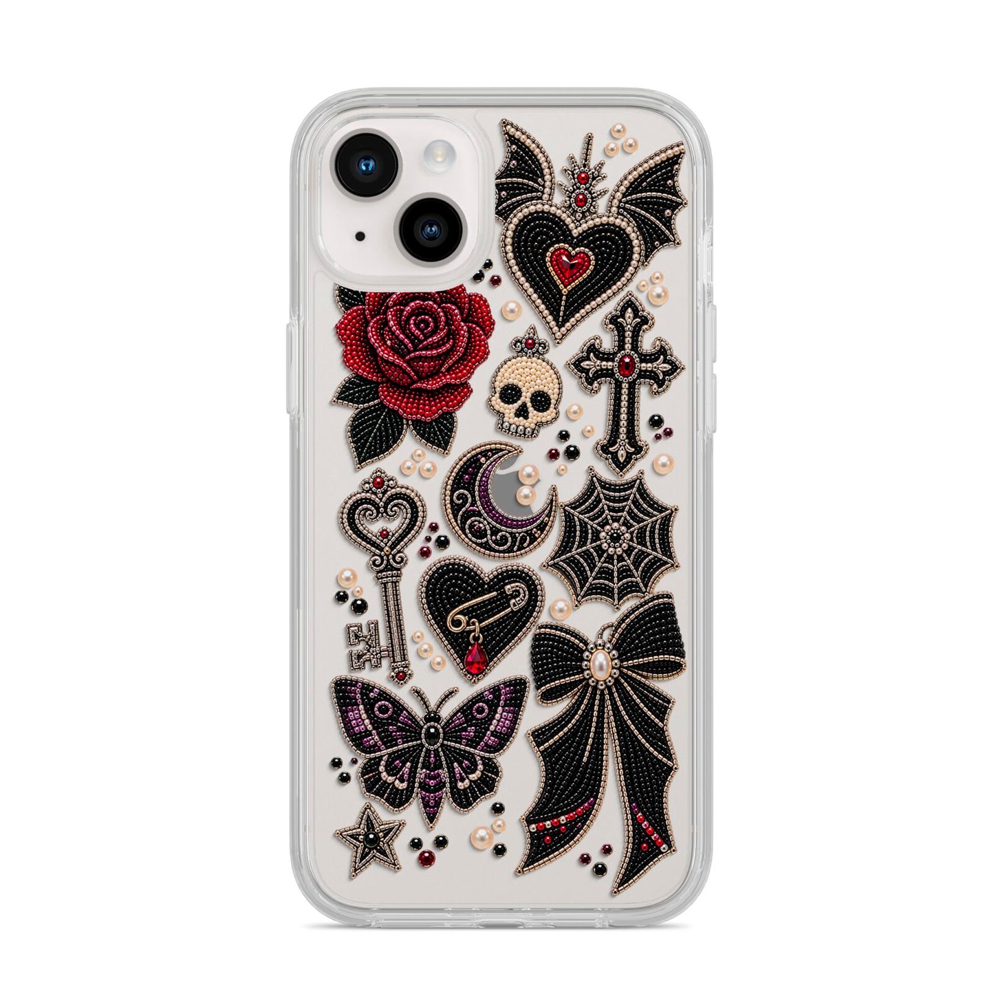 Love Thorns Charms iPhone 14 Plus Clear Tough Case Starlight