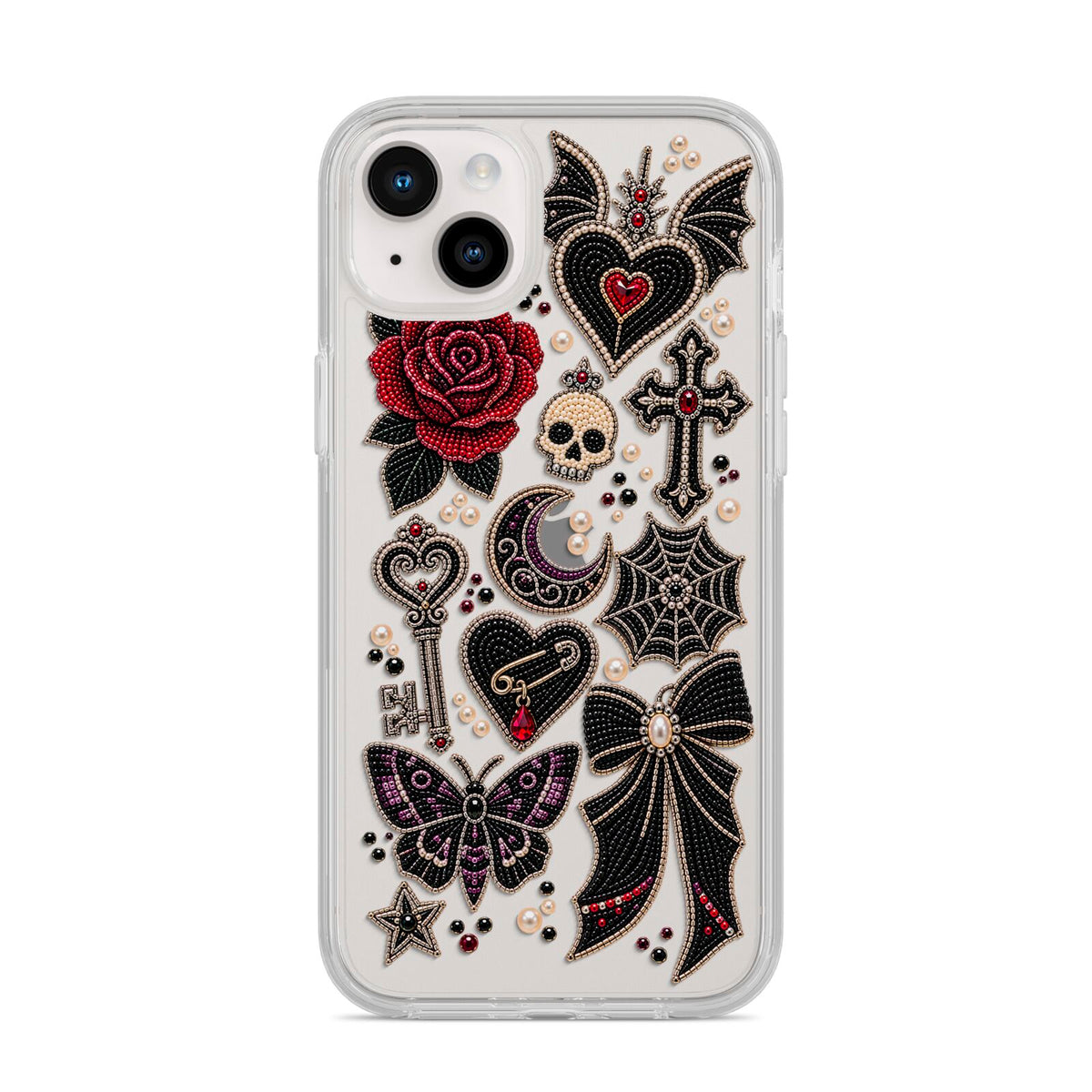 Love Thorns Charms iPhone 14 Plus Clear Tough Case Starlight