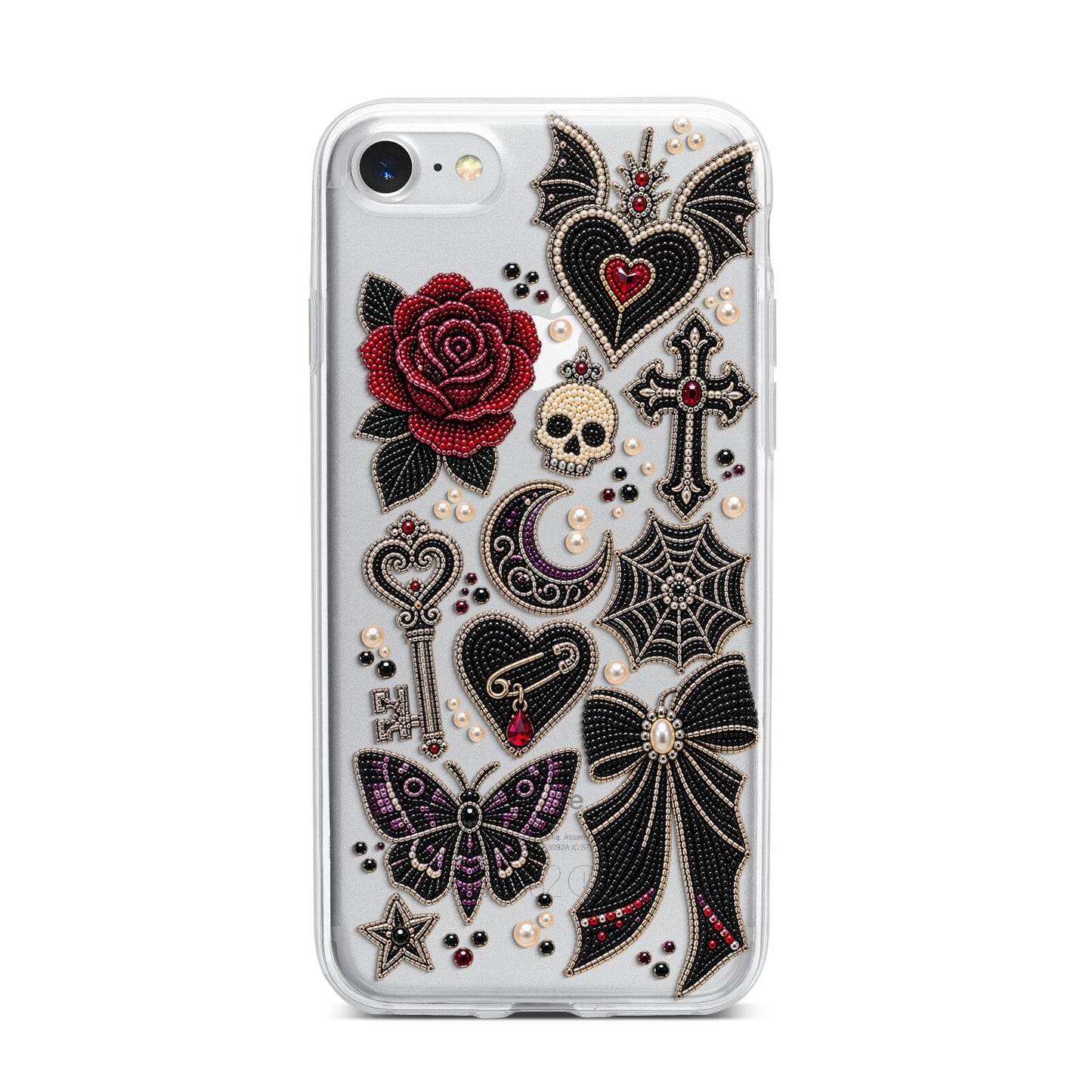 Love Thorns Charms iPhone 7 Bumper Case on Silver iPhone