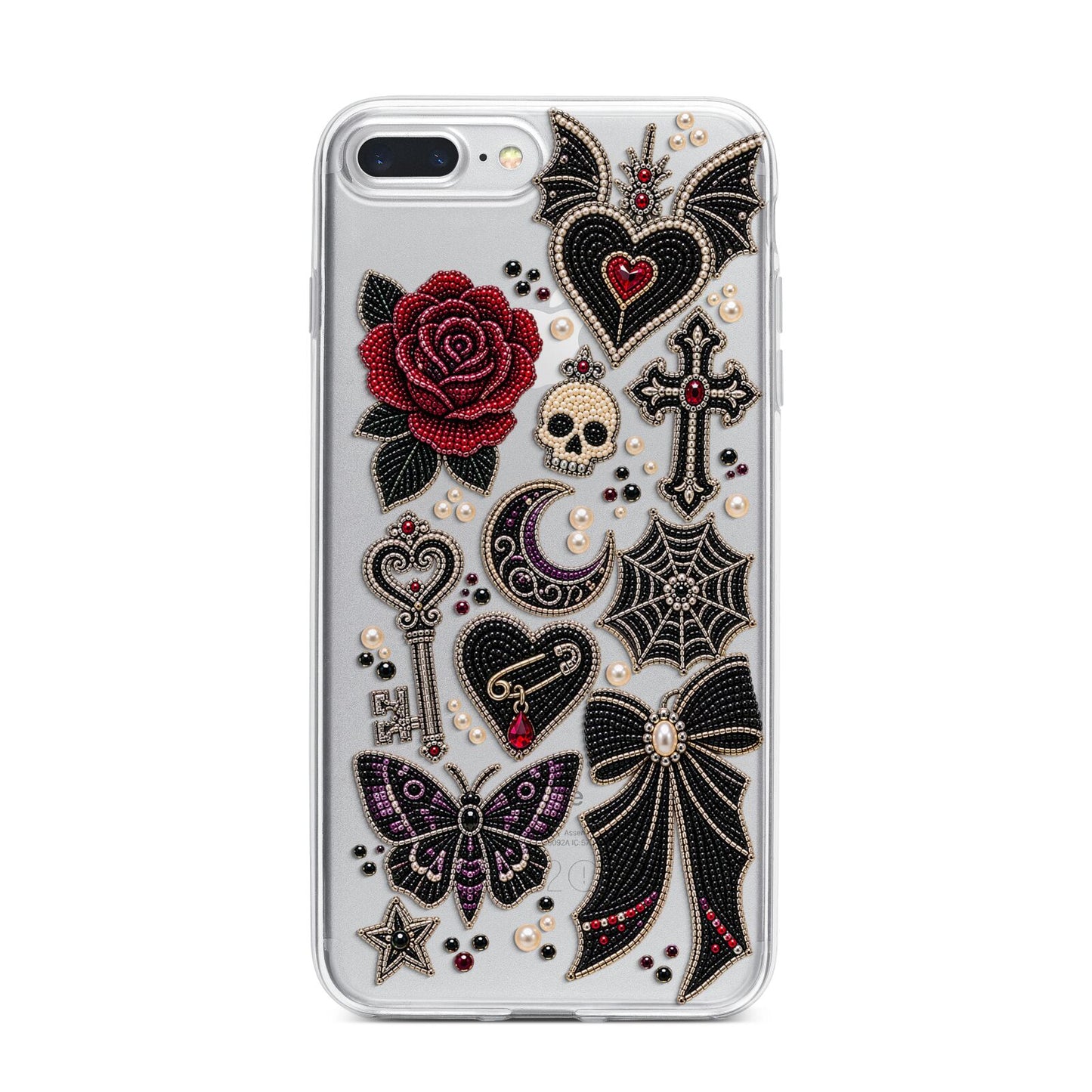 Love Thorns Charms iPhone 7 Plus Bumper Case on Silver iPhone