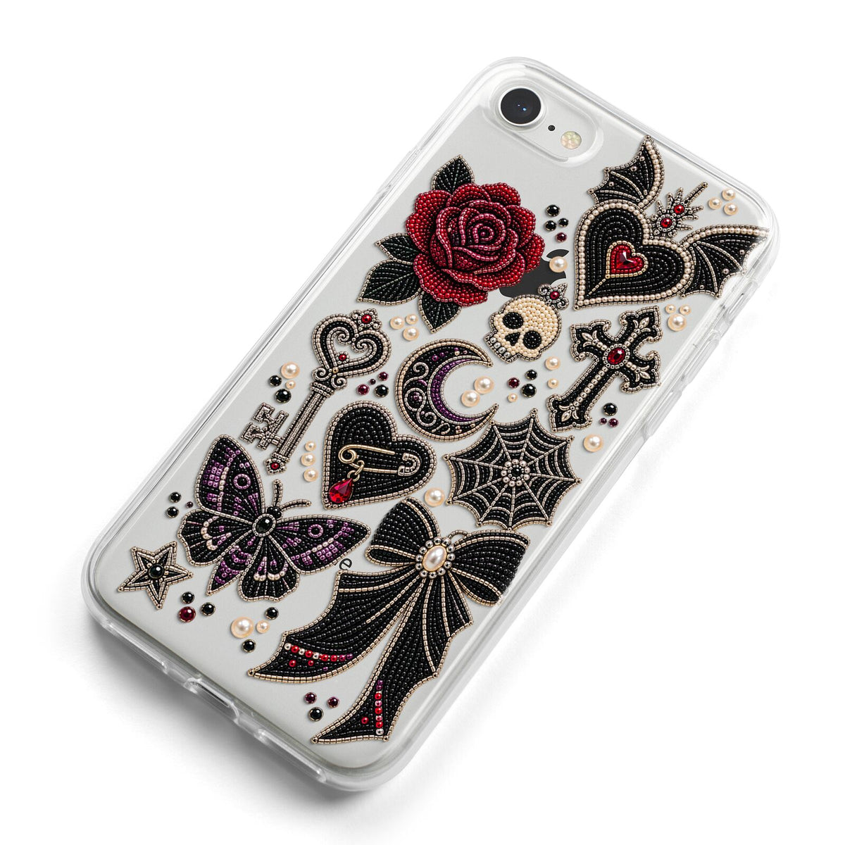 Love Thorns Charms iPhone 8 Bumper Case on Silver iPhone Alternative Image