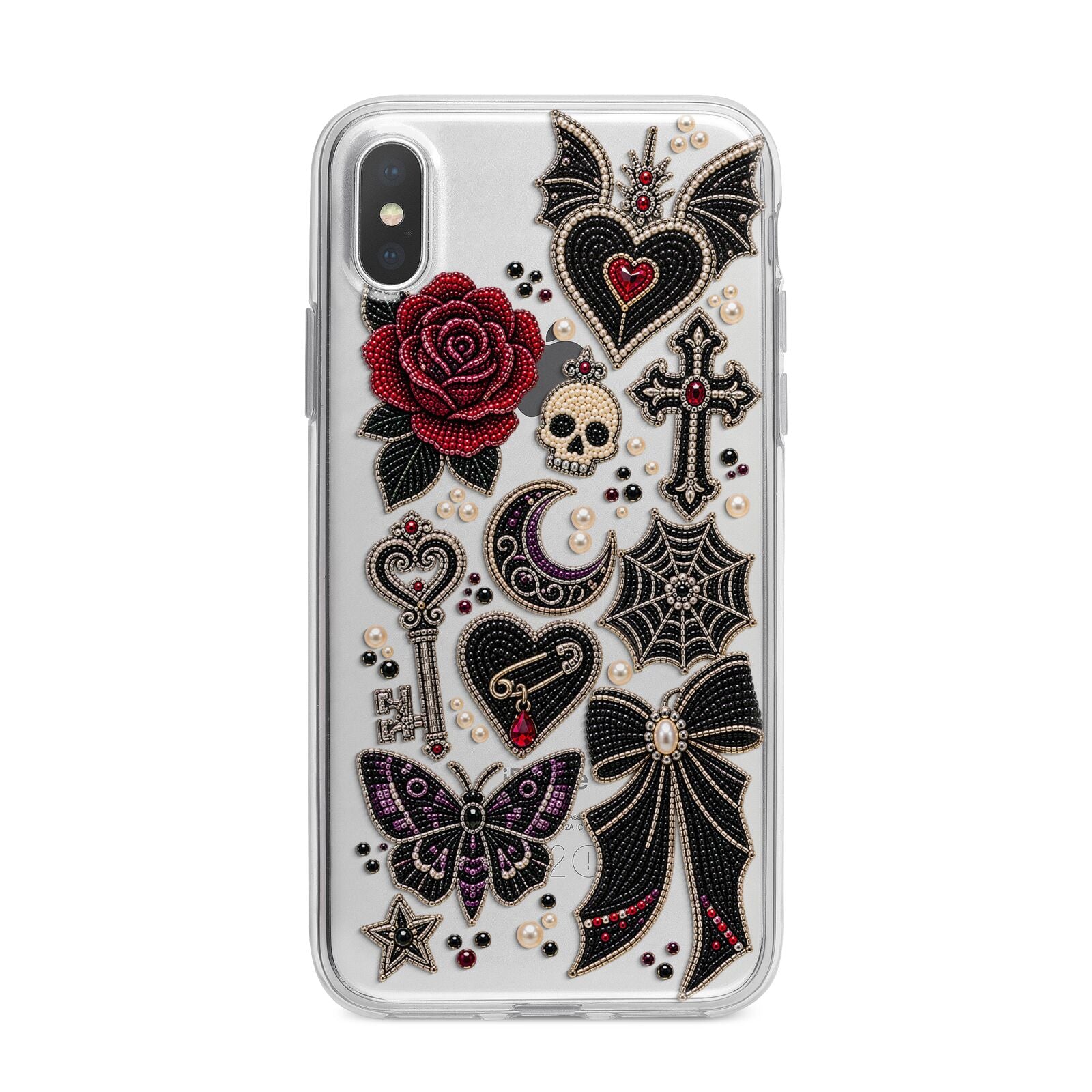 Love Thorns Charms iPhone X Bumper Case on Silver iPhone Alternative Image 1