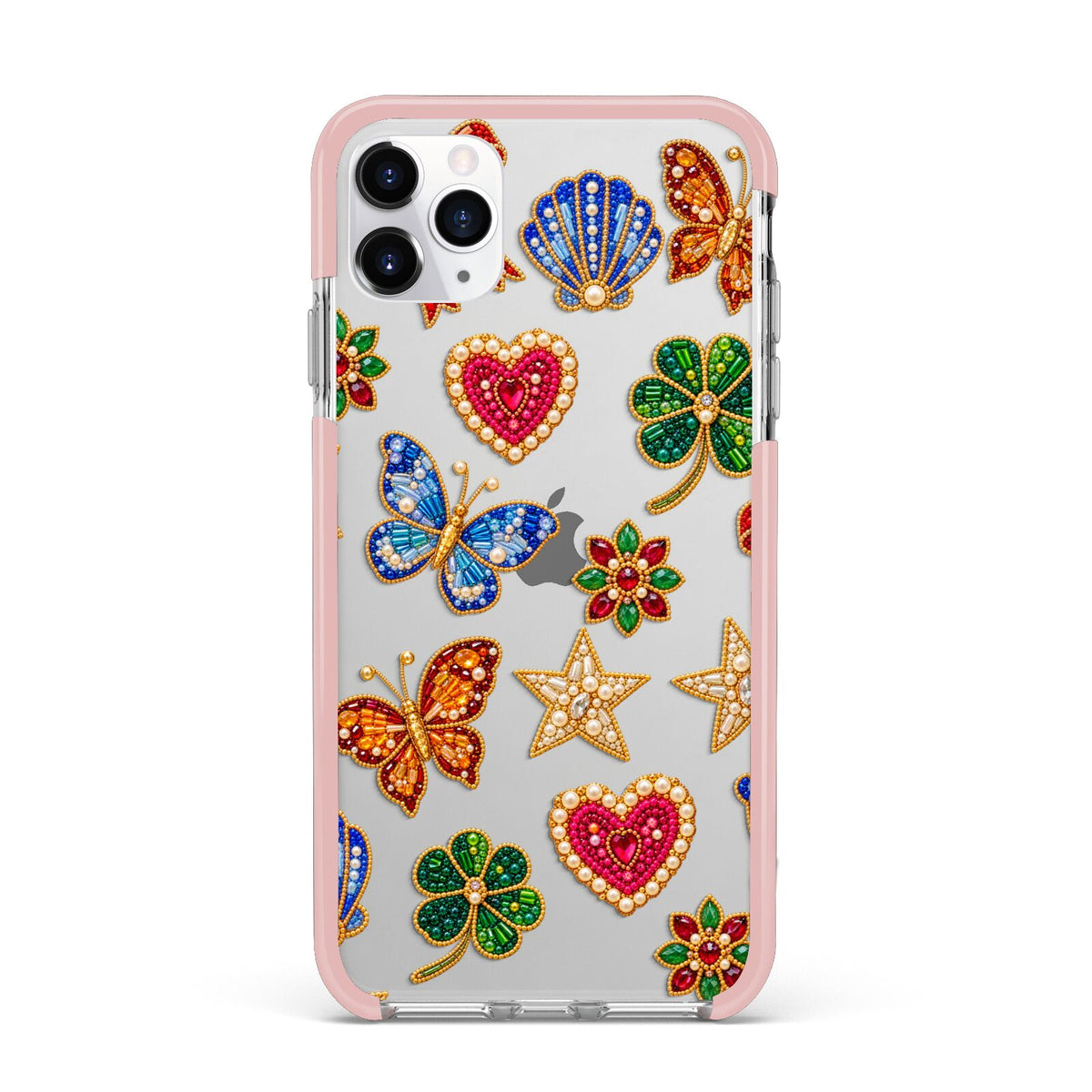 Lucky Keepsakes Beaded Charm iPhone 11 Pro Max Impact Pink Edge Case