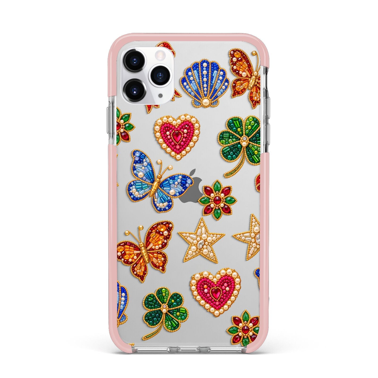 Lucky Keepsakes Beaded Charm iPhone 11 Pro Max Impact Pink Edge Case