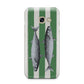 Mackerel Stripe Samsung Galaxy A3 2017 Case on gold phone