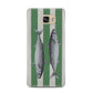 Mackerel Stripe Samsung Galaxy A5 2016 Case on gold phone