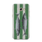 Mackerel Stripe Samsung Galaxy A5 2017 Case on gold phone