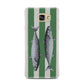 Mackerel Stripe Samsung Galaxy A7 2016 Case on gold phone