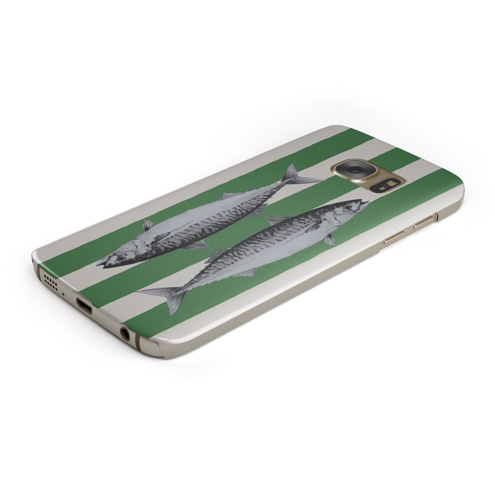 Mackerel Stripe Samsung Galaxy Case Bottom Cutout