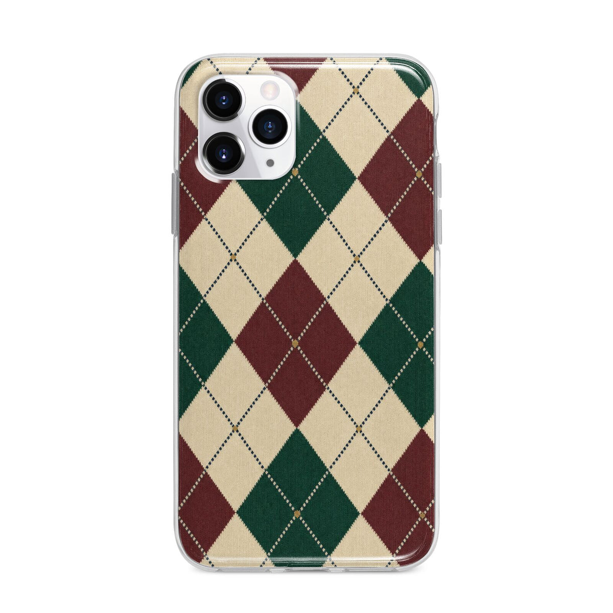 Manor House Argyle Apple iPhone 11 Pro Max in Silver with Bumper Case