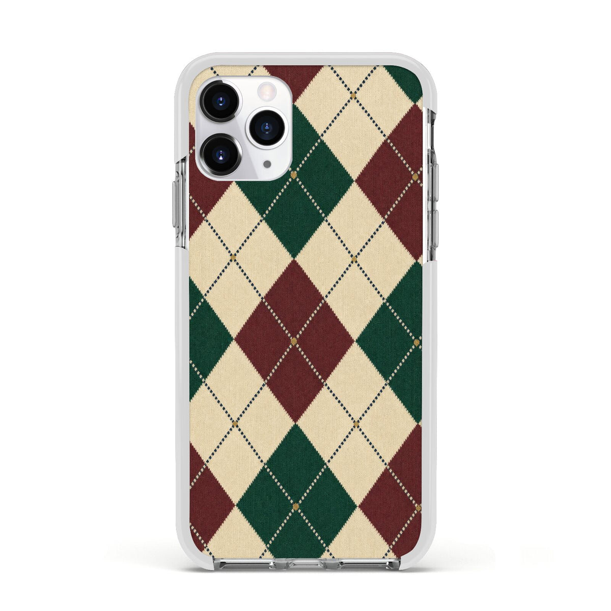 Manor House Argyle Apple iPhone 11 Pro in Silver with White Impact Case