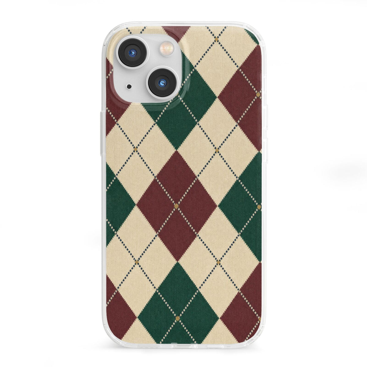 Manor House Argyle iPhone 13 Mini Clear Bumper Case