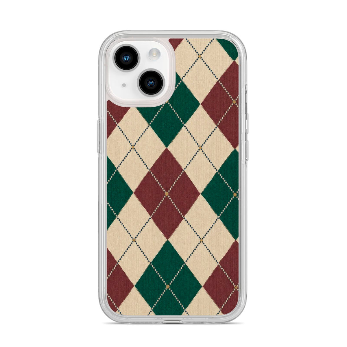 Manor House Argyle iPhone 14 Clear Tough Case Starlight