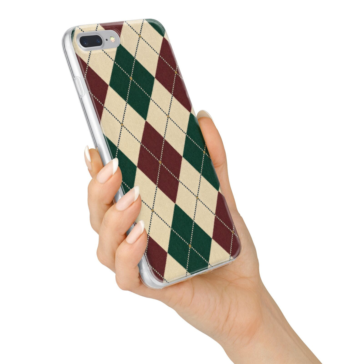 Manor House Argyle iPhone 7 Plus Bumper Case on Silver iPhone Alternative Image