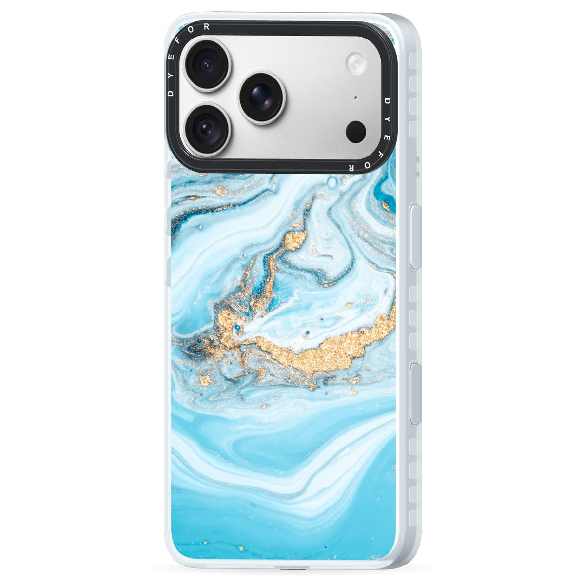 Marble iPhone 18 Pro Max Black Impact Pre order Case Side Angle on Silver phone