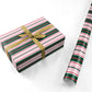 Merry Evergreen Stripe Personalised Wrapping Paper