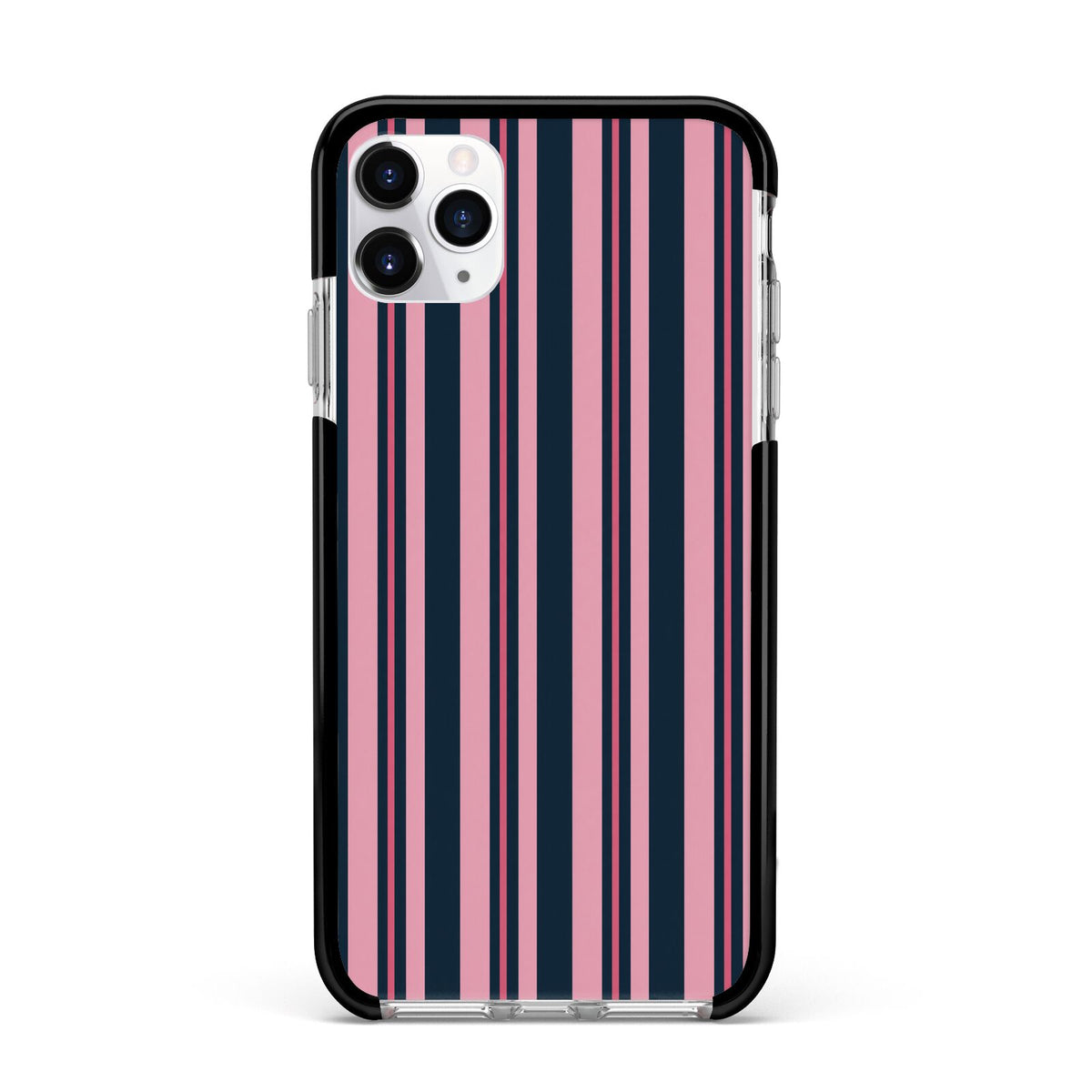 Midnight Candy Apple iPhone 11 Pro Max in Silver with Black Impact Case