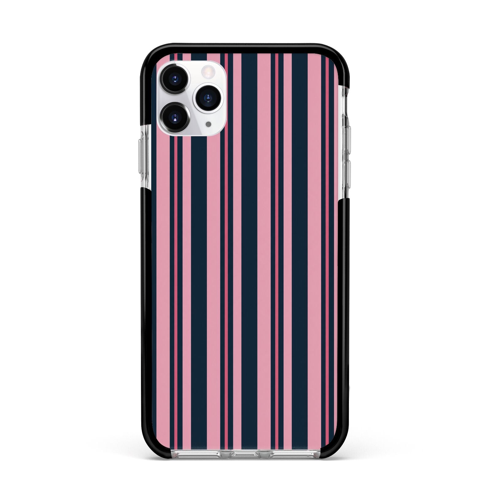 Midnight Candy Apple iPhone 11 Pro Max in Silver with Black Impact Case