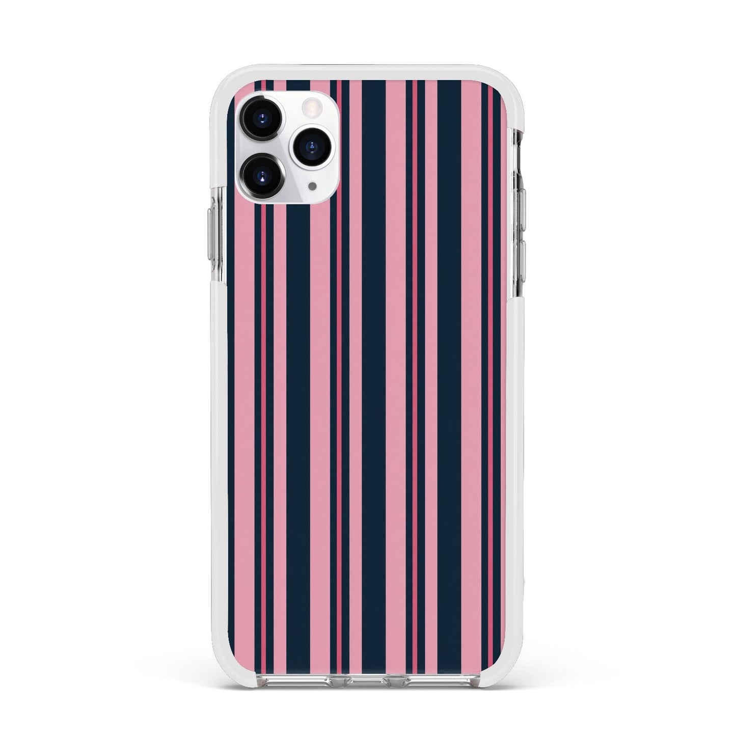 Midnight Candy Apple iPhone 11 Pro Max in Silver with White Impact Case