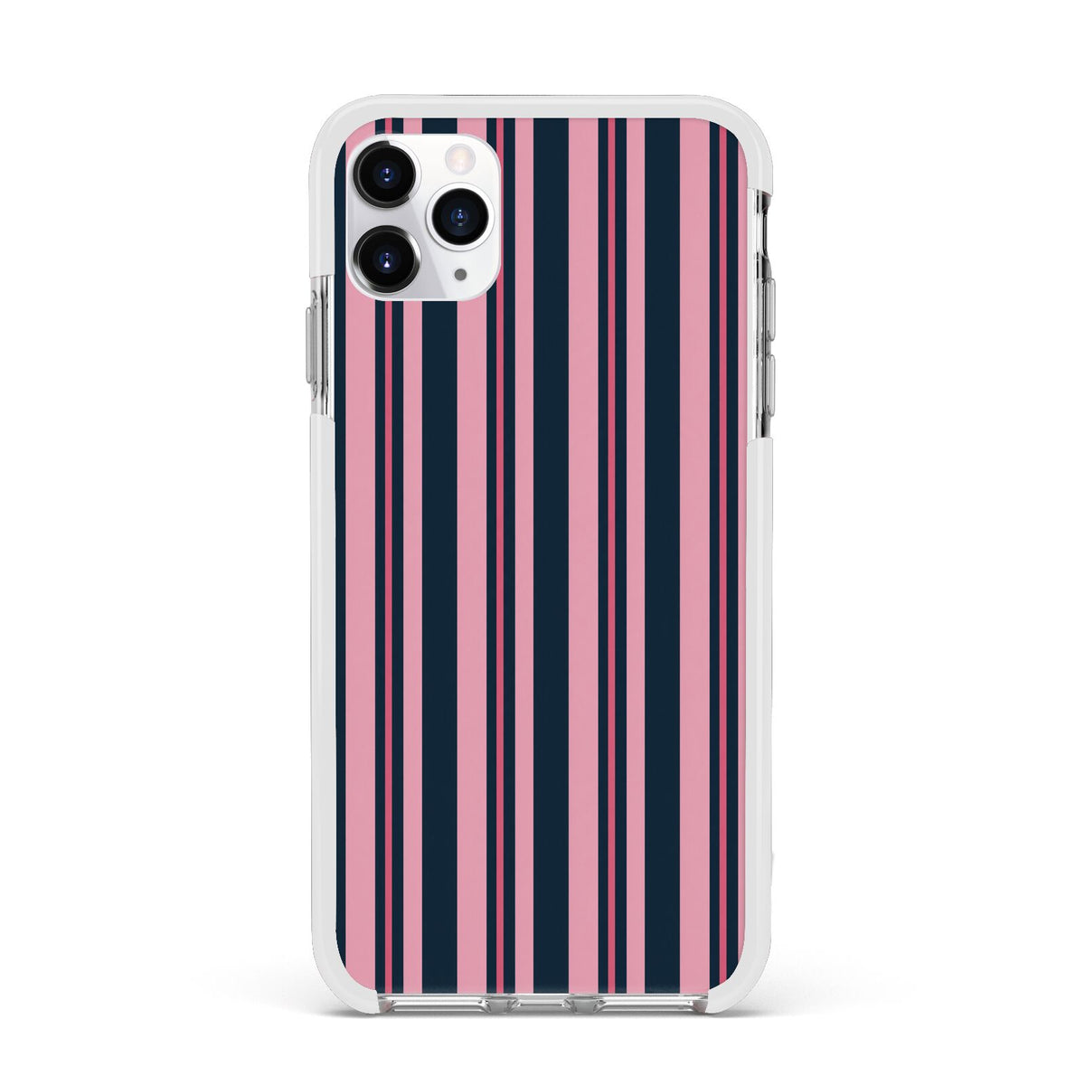 Midnight Candy Apple iPhone 11 Pro Max in Silver with White Impact Case