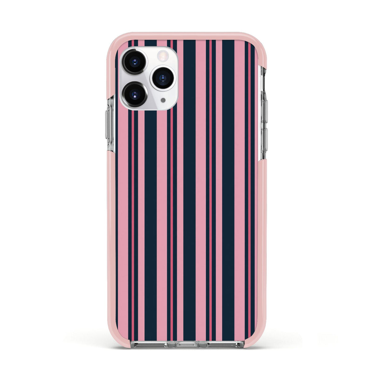 Midnight Candy Apple iPhone 11 Pro in Silver with Pink Impact Case