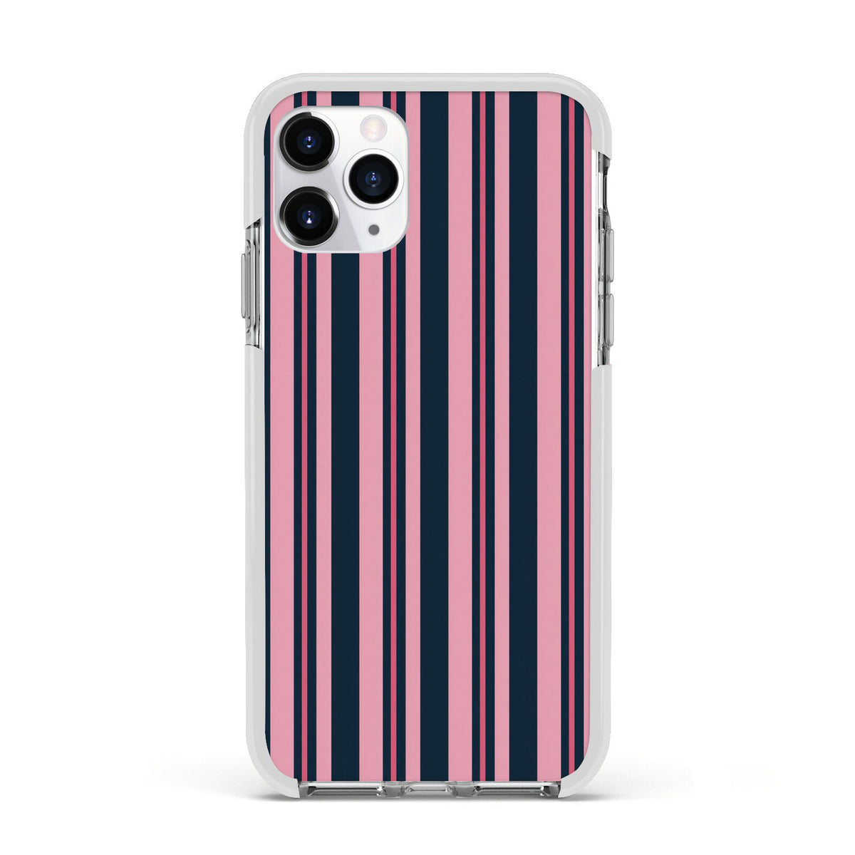 Midnight Candy Apple iPhone 11 Pro in Silver with White Impact Case
