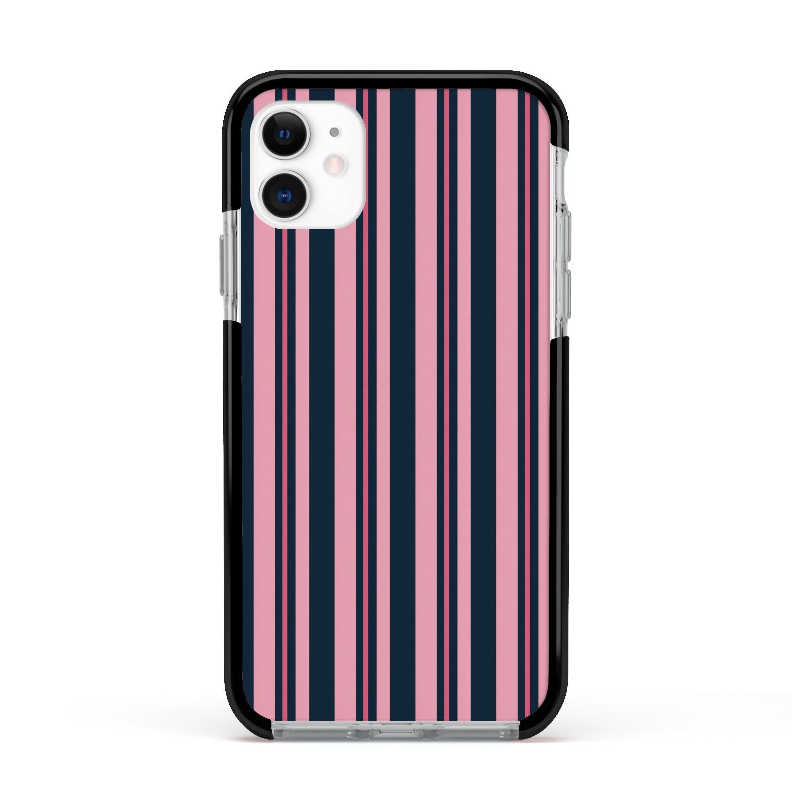 Midnight Candy Apple iPhone 11 in White with Black Impact Case