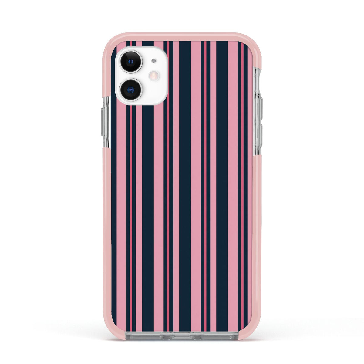 Midnight Candy Apple iPhone 11 in White with Pink Impact Case