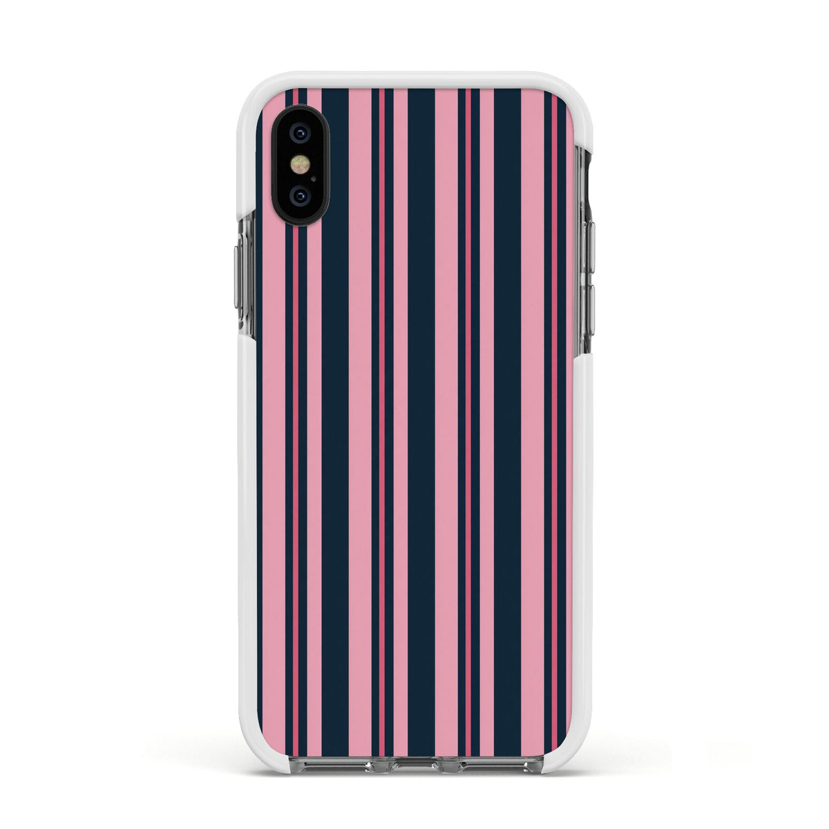 Midnight Candy Apple iPhone Xs Impact Case White Edge on Black Phone