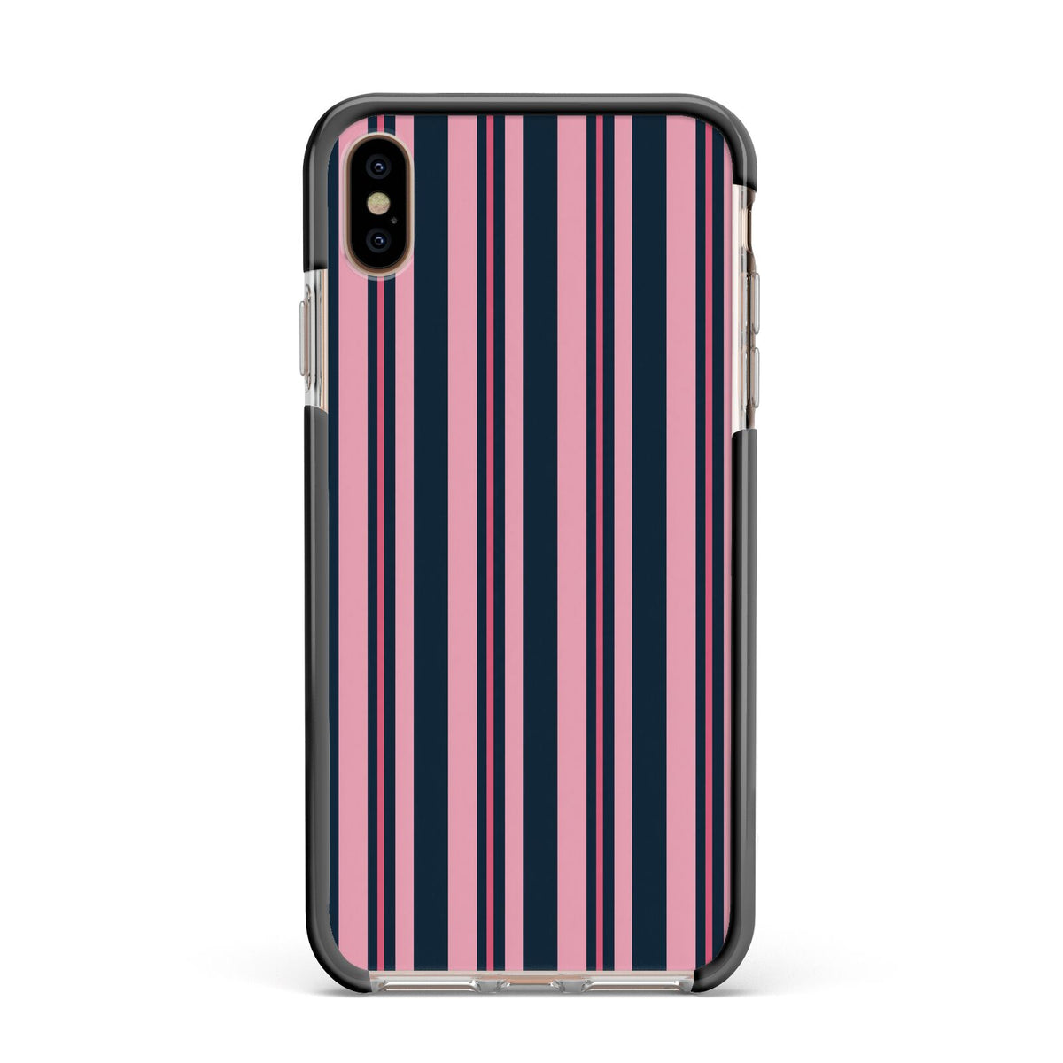 Midnight Candy Apple iPhone Xs Max Impact Case Black Edge on Gold Phone