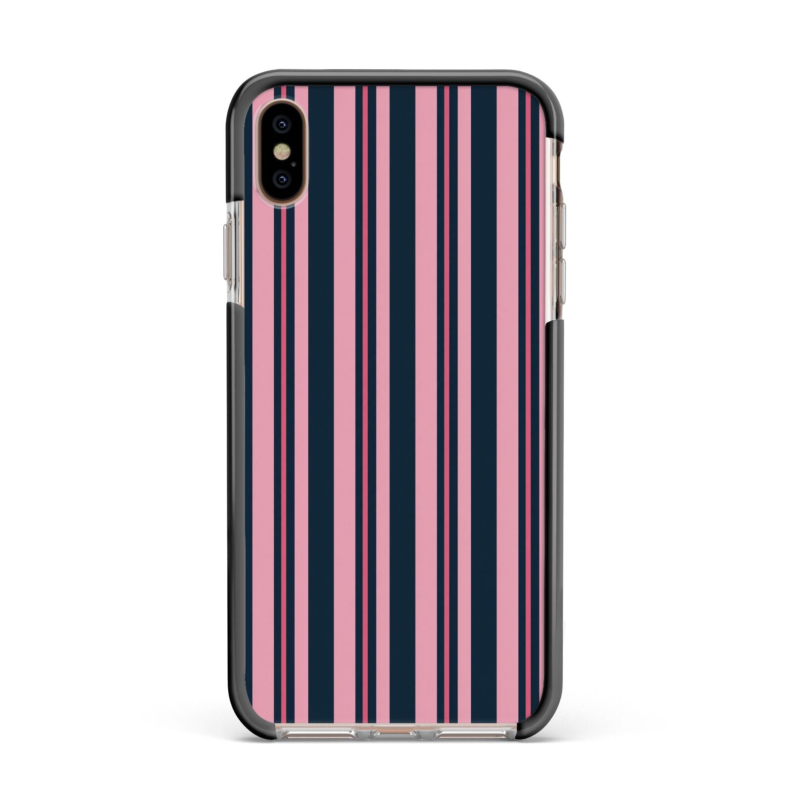 Midnight Candy Apple iPhone Xs Max Impact Case Black Edge on Gold Phone
