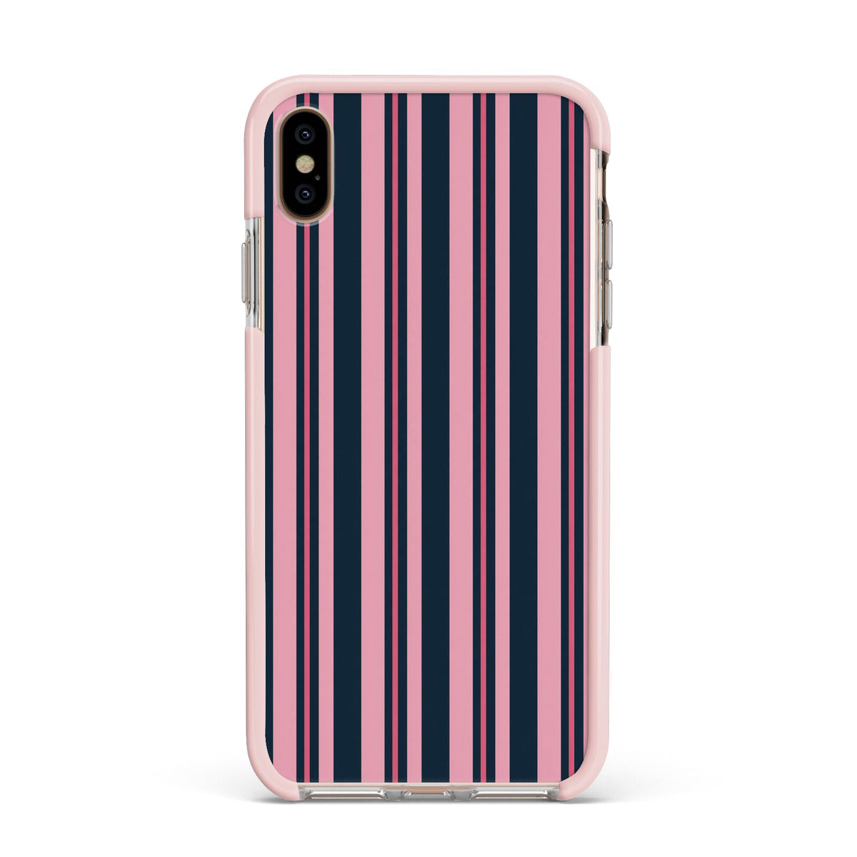 Midnight Candy Apple iPhone Xs Max Impact Case Pink Edge on Gold Phone