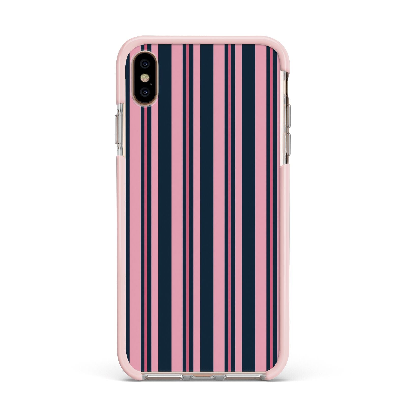 Midnight Candy Apple iPhone Xs Max Impact Case Pink Edge on Gold Phone