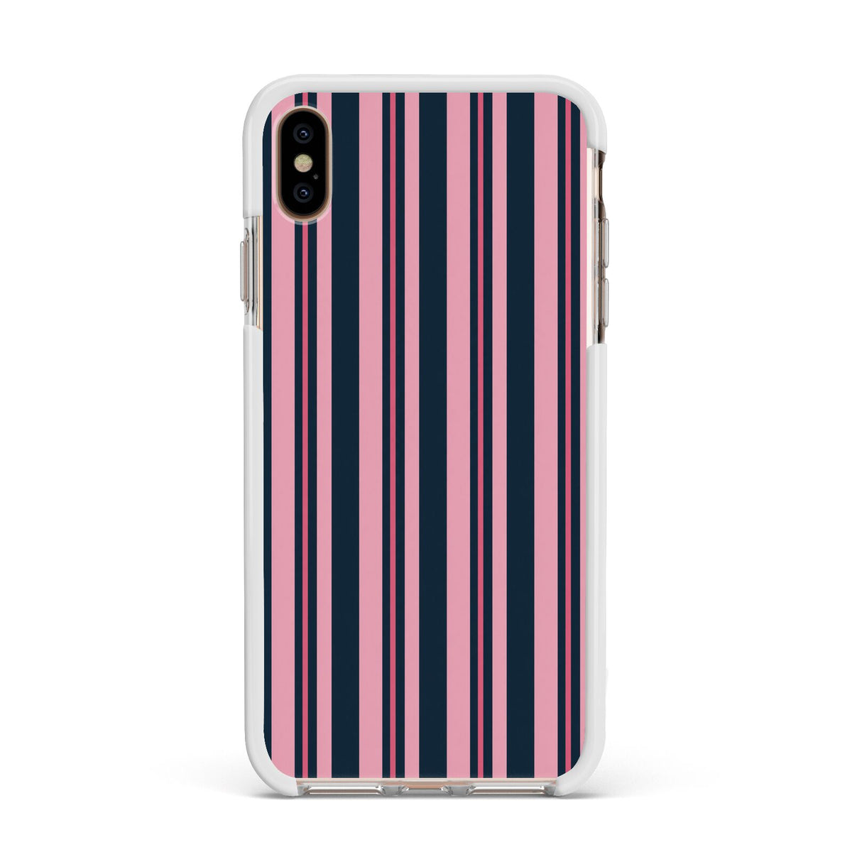 Midnight Candy Apple iPhone Xs Max Impact Case White Edge on Gold Phone