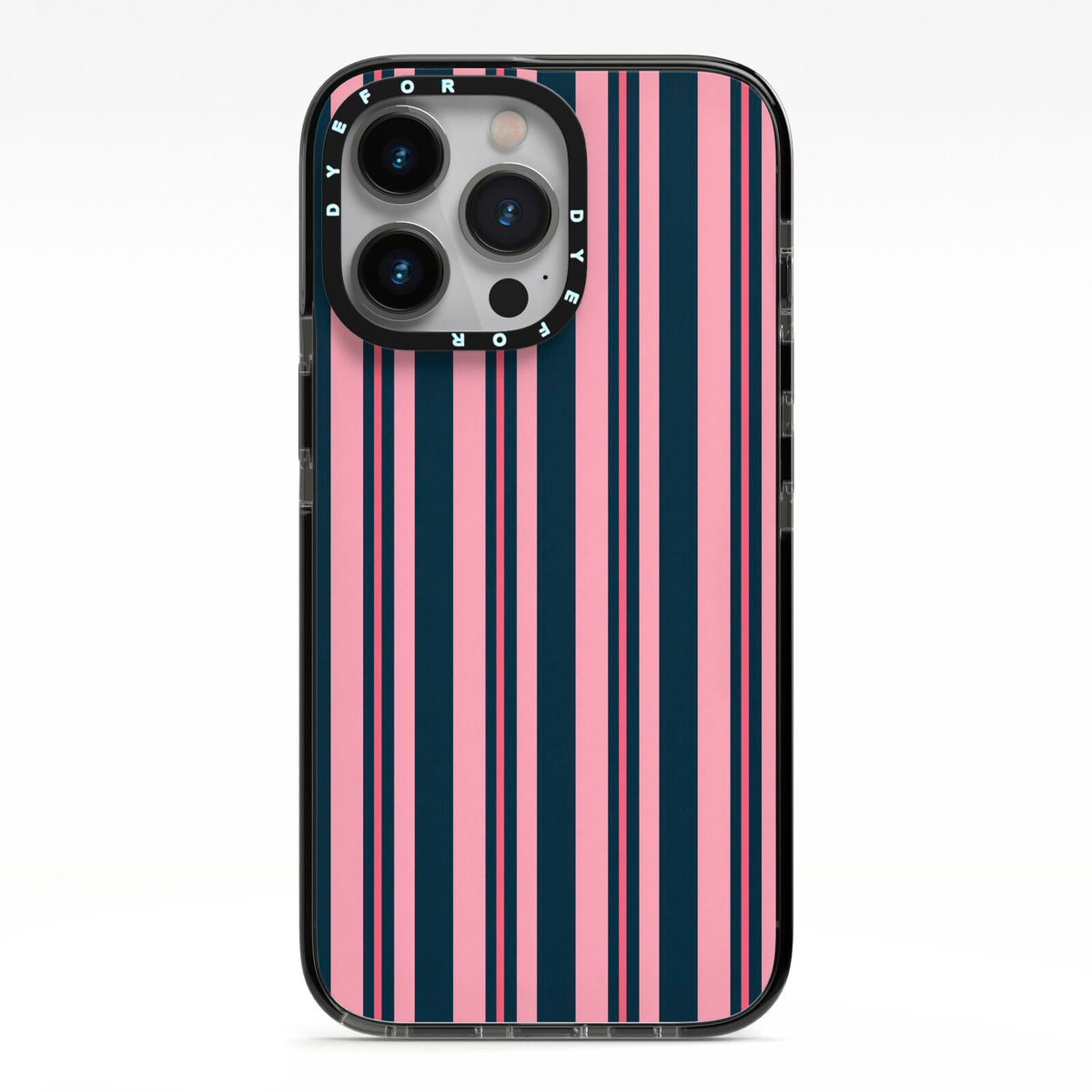 Midnight Candy iPhone 13 Pro Black Impact Case on Silver phone