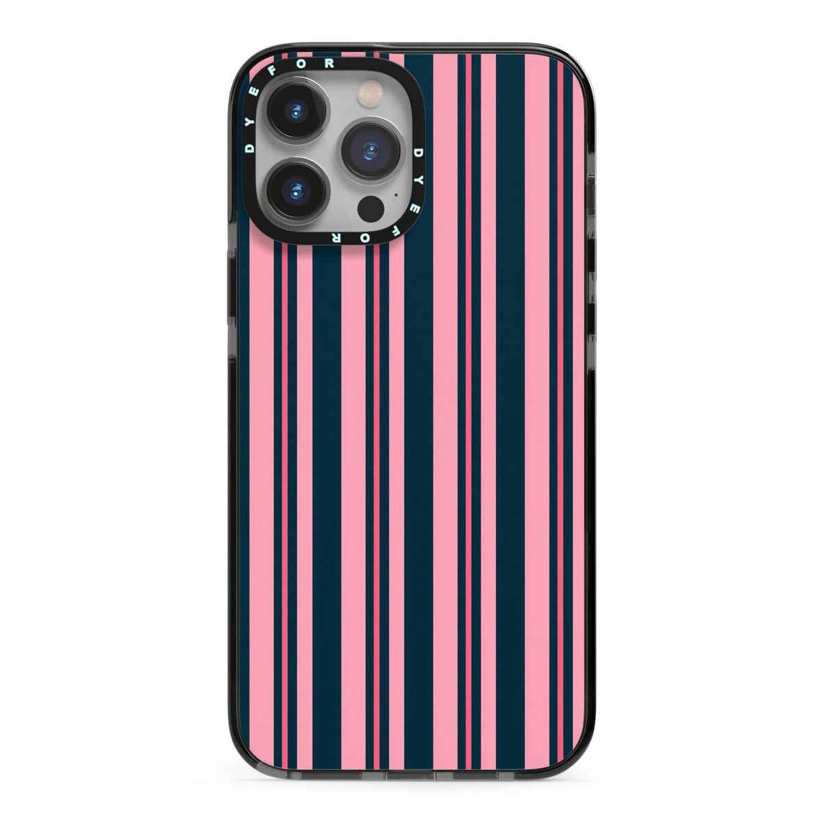 Midnight Candy iPhone 13 Pro Max Black Impact Case on Silver phone