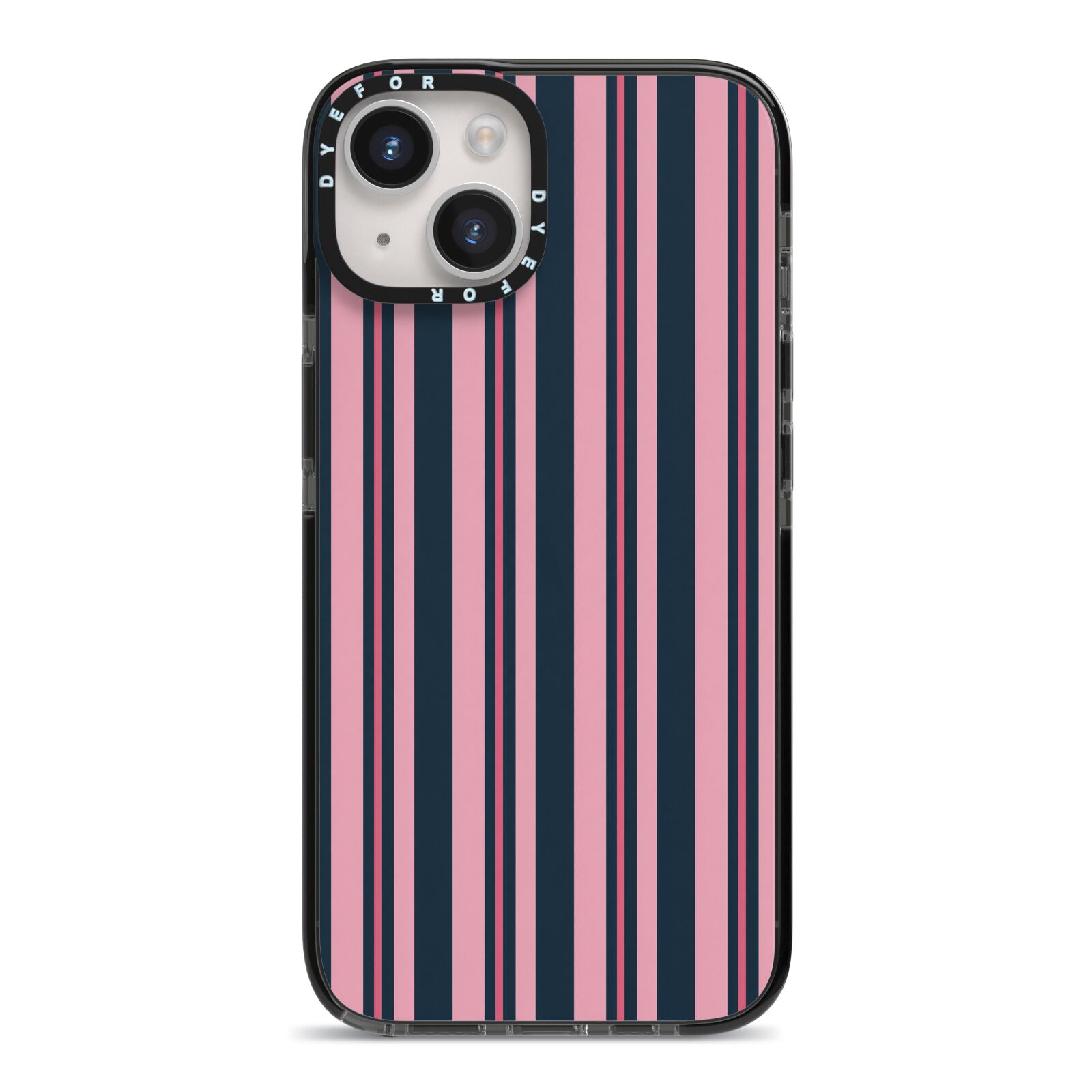 Midnight Candy iPhone 14 Black Impact Case on Silver phone