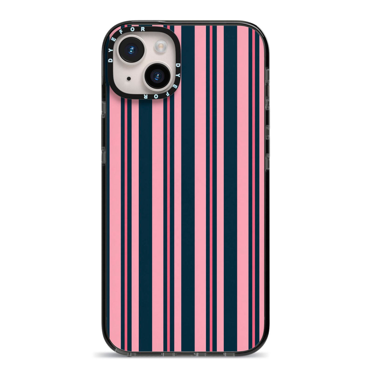 Midnight Candy iPhone 14 Plus Black Impact Case on Silver phone